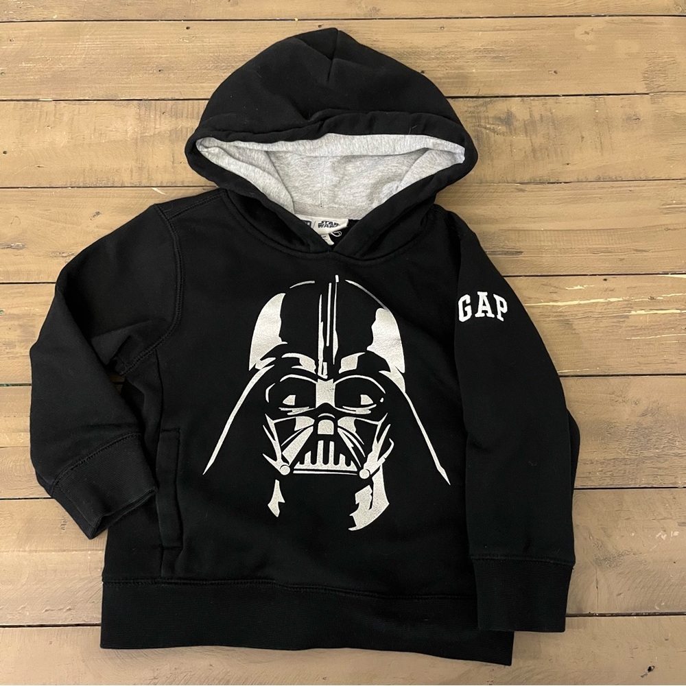 3T Gap Darth Vader black hoodie sweater